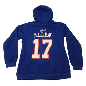 Josh Allen #17 Buffalo Bills NFL Football Hoodie Sweatshirt Youth Large (14-16)